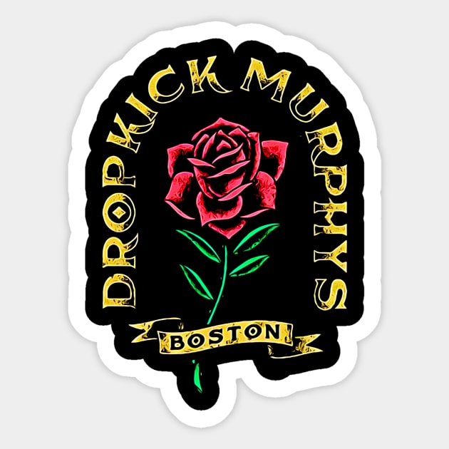 Flower rose boston punk band Sticker by WalkTogether